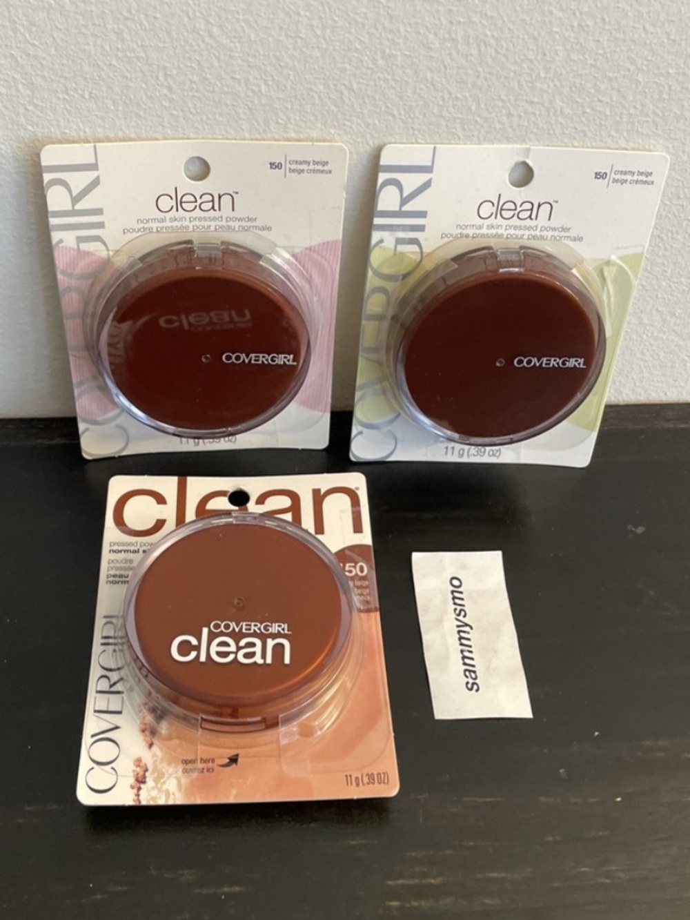 COVERGIRL Clean Pressed Powder 150 CREAMY BEIGE Original Talc x3
